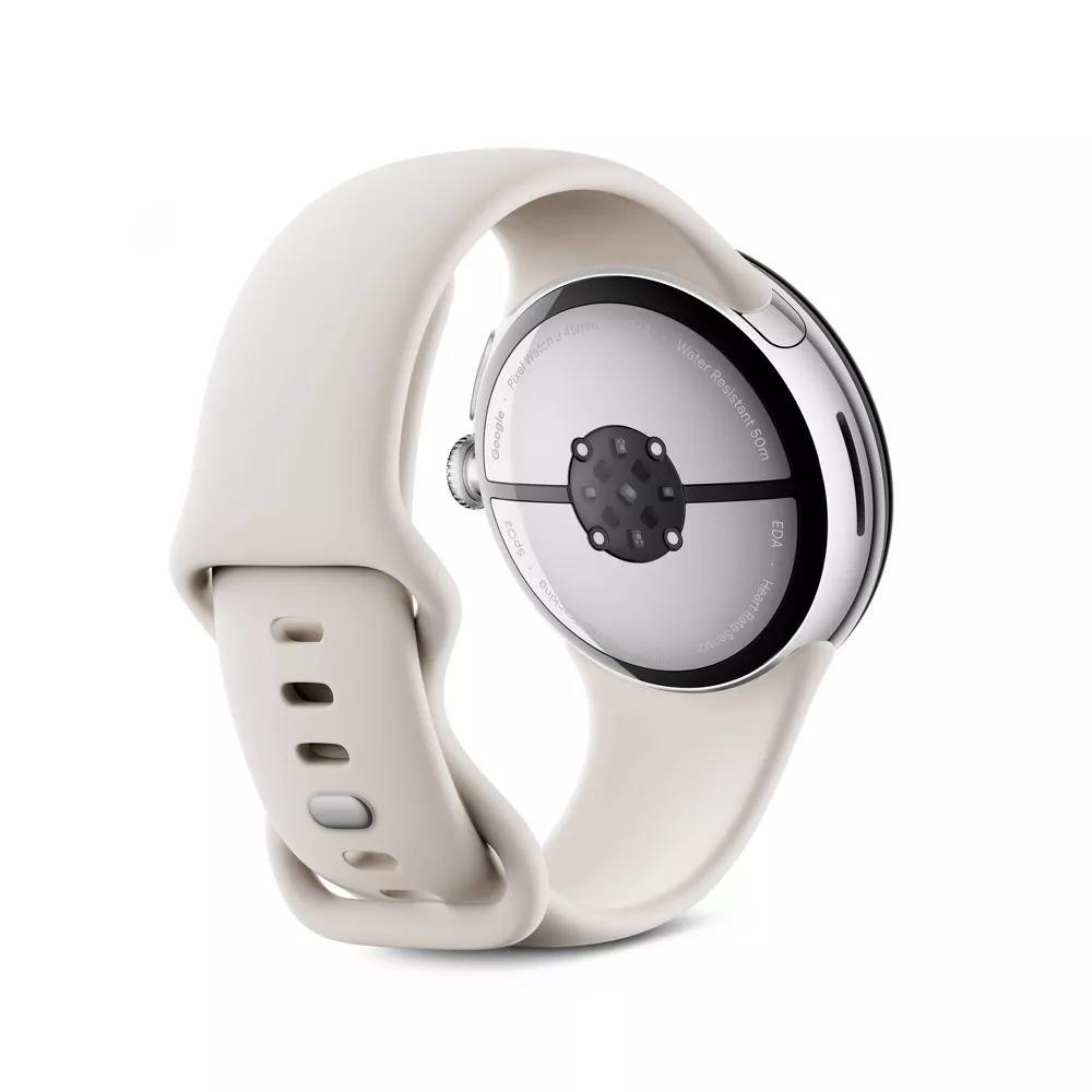 Google Pixel Watch 3 45mm- LTE Silver Aluminum Case Porcelain Band — photo 4