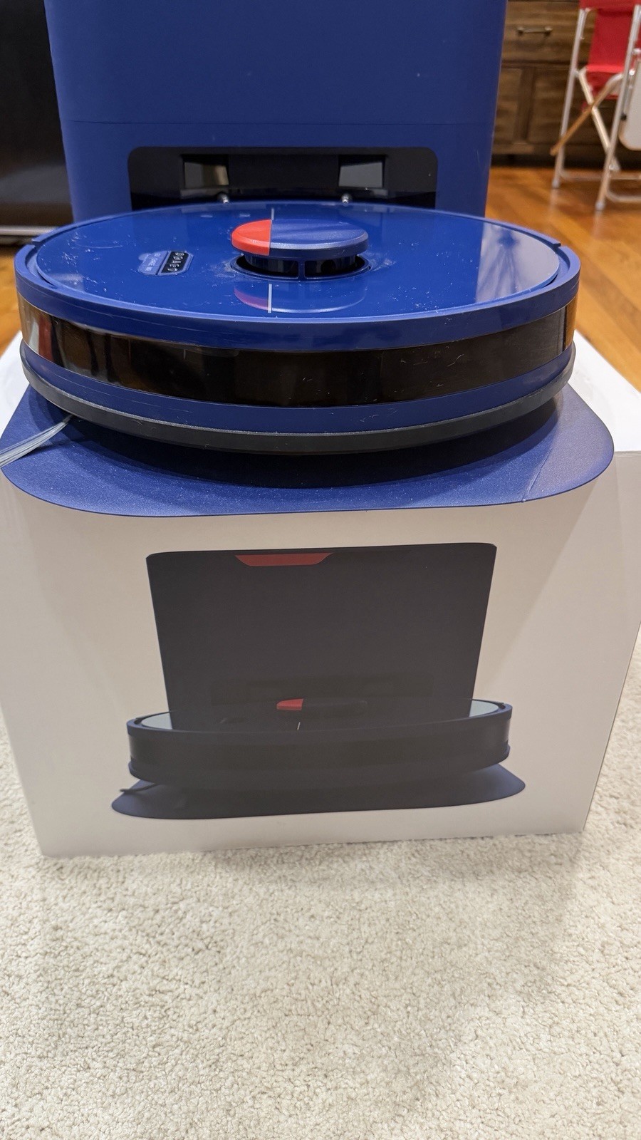 BObsweep Dustin Wi-Fi Connected Self-Emptying Robot Vacuum And Mop - Navy READ — photo 2