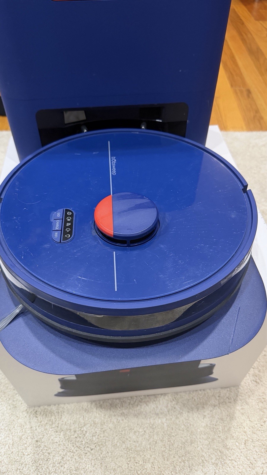 BObsweep Dustin Wi-Fi Connected Self-Emptying Robot Vacuum And Mop - Navy READ — photo 3