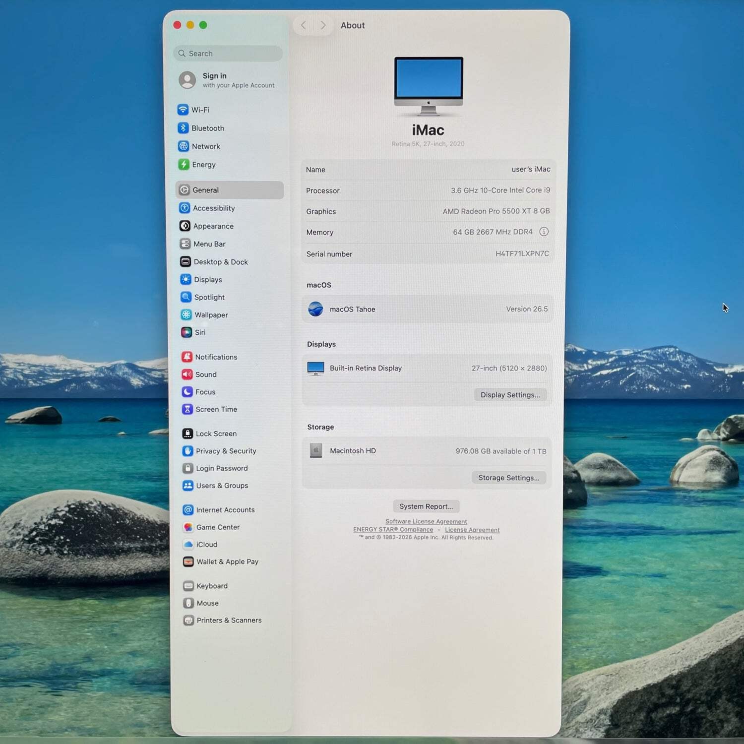 2020 Apple iMac 27" 5K Retina Display i9 3.6GHz 64GB RAM 1TB SSD Silver A2115 — photo 2
