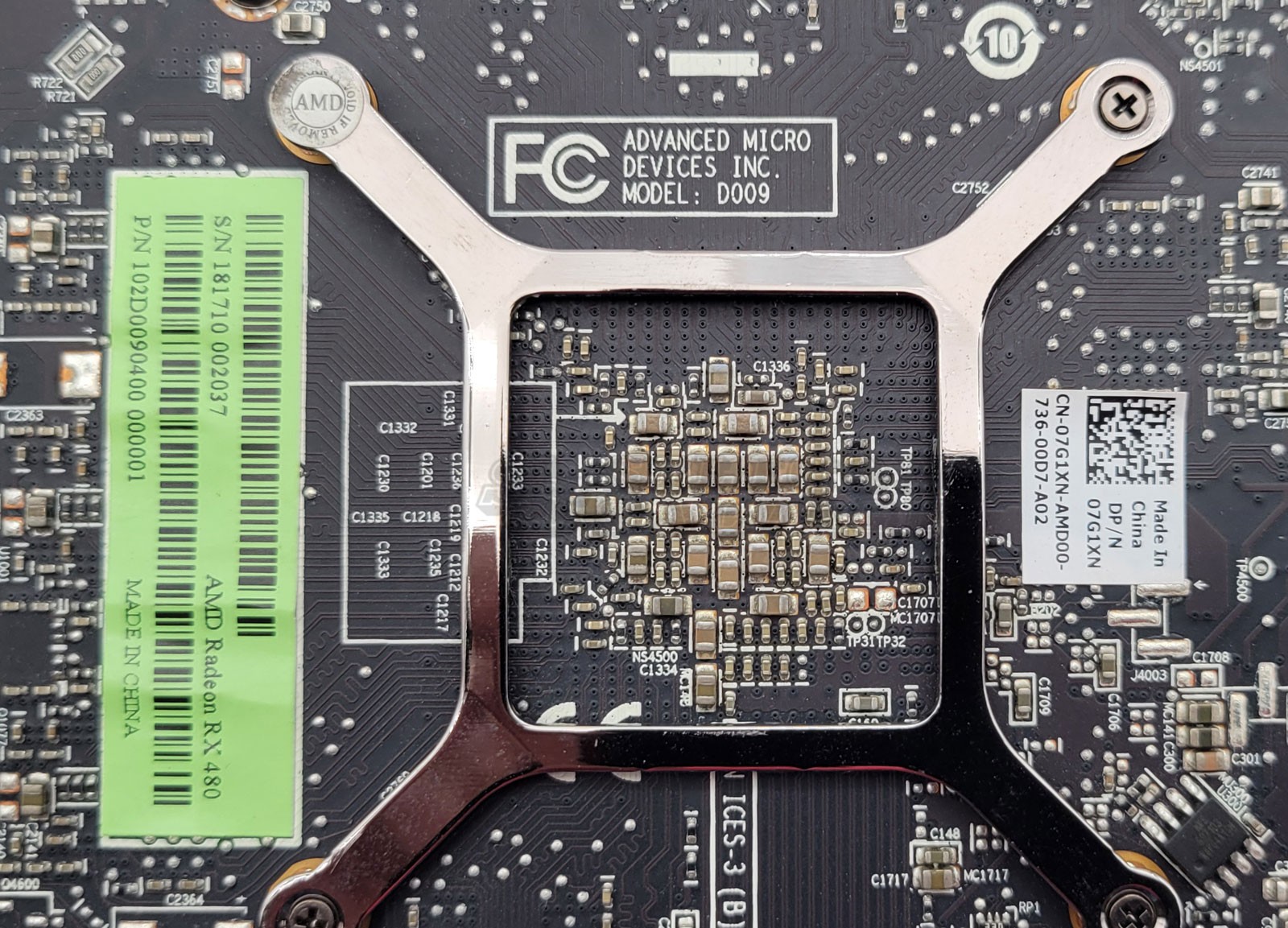 Dell AMD Radeon RX480 8GB GDDR5 PCIe Video Graphics Card 07G1XN — photo 3