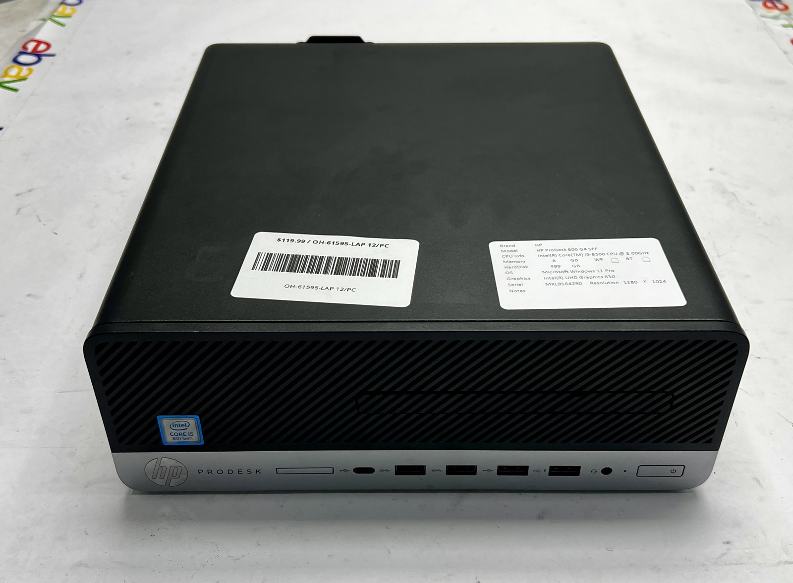 HP ProDesk 600 G4 SFF Desktop Computer Intel Core i5-8500 8GB, 1TB HDD, Win11Pro — photo 3