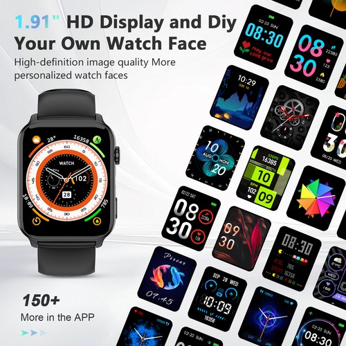 Bluetooth Smart Watch Make Call Fitness Tracker Blood Pressure Oxygen Heart Rate — photo 2