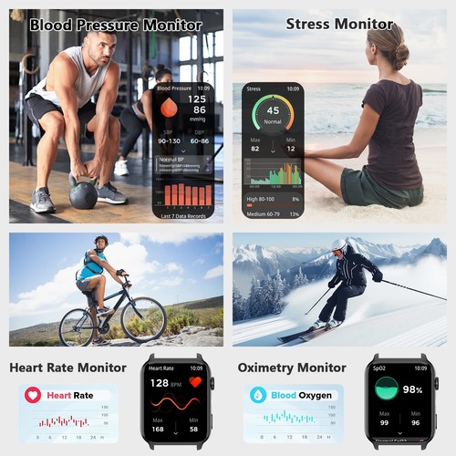 Bluetooth Smart Watch Make Call Fitness Tracker Blood Pressure Oxygen Heart Rate — photo 5