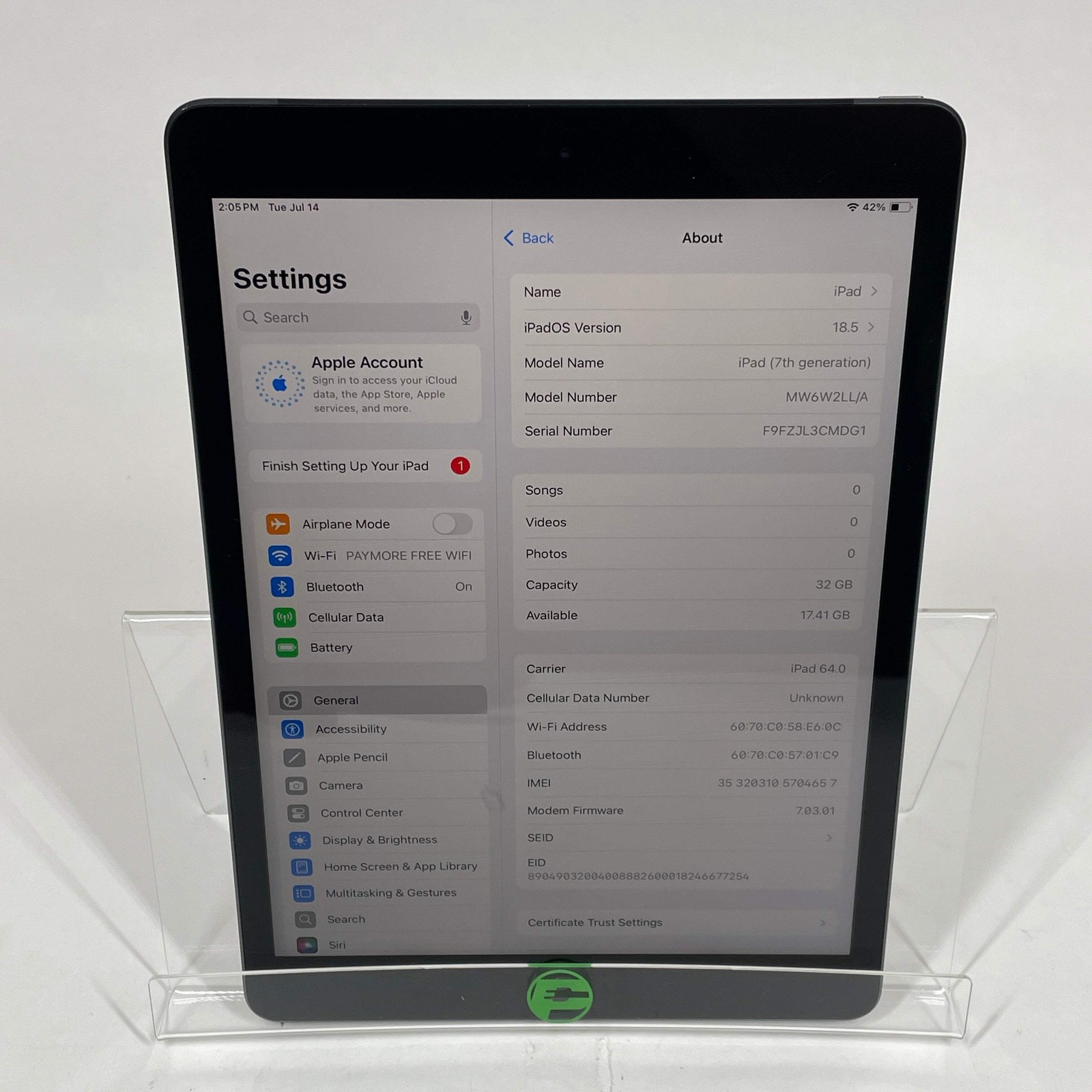 Apple iPad 7th Gen 32GB Wi-Fi 10.2" - Space Gray A2197 — photo 3