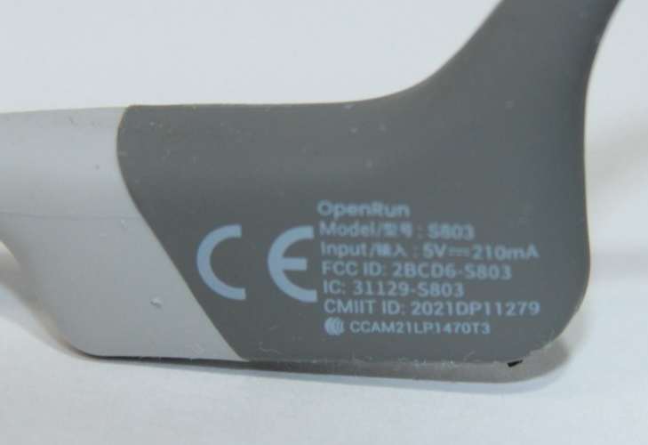 Shokz - OpenRun S803 Bone Conduction Open-Ear Endurance HP - Gray - No Charger — photo 3
