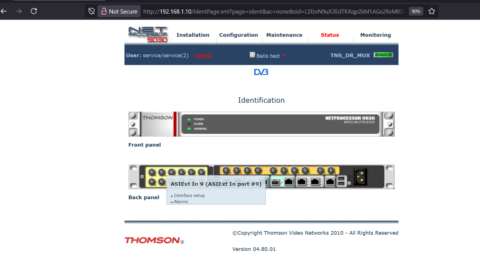 Thomson NetProcessor 9030 MPEG Multiplexer Remultiplexer Scrambler DVB ASI 1RU — photo 5