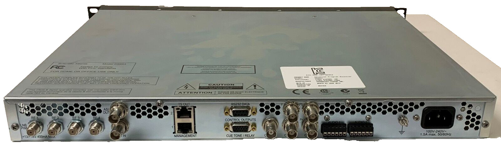 Cisco D9854 Advanced Program Receiver PowerVu DVB-S2 MPEG-4 HD Satellite IRD — photo 2