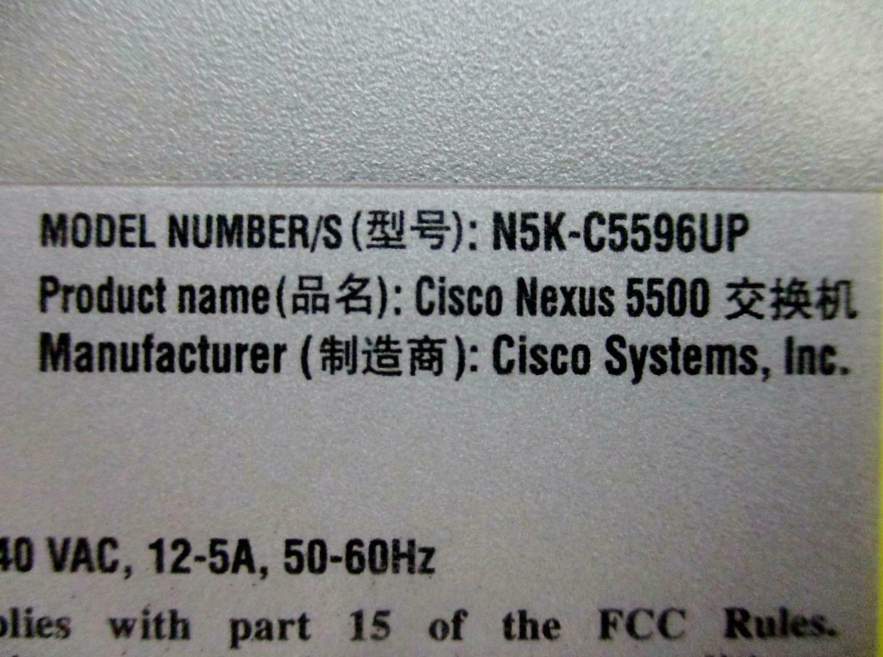 Cisco Nexus 5596UP N5K-C5596UP 48-Port 1/10GbE SFP+ Switch 2RU — photo 4