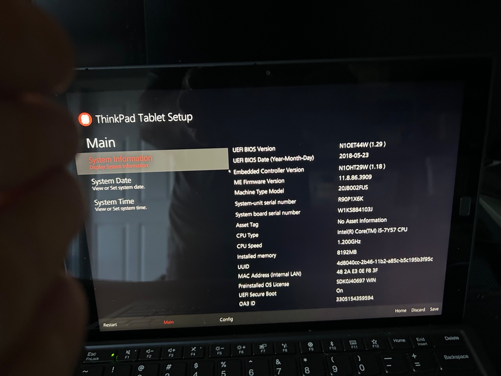 Lenovo Thinkpad X1 Tablet Gen 2 Touchscreen i5-7Y57 1.2ghz, 8GB  Ram No SSD/OS — photo 2