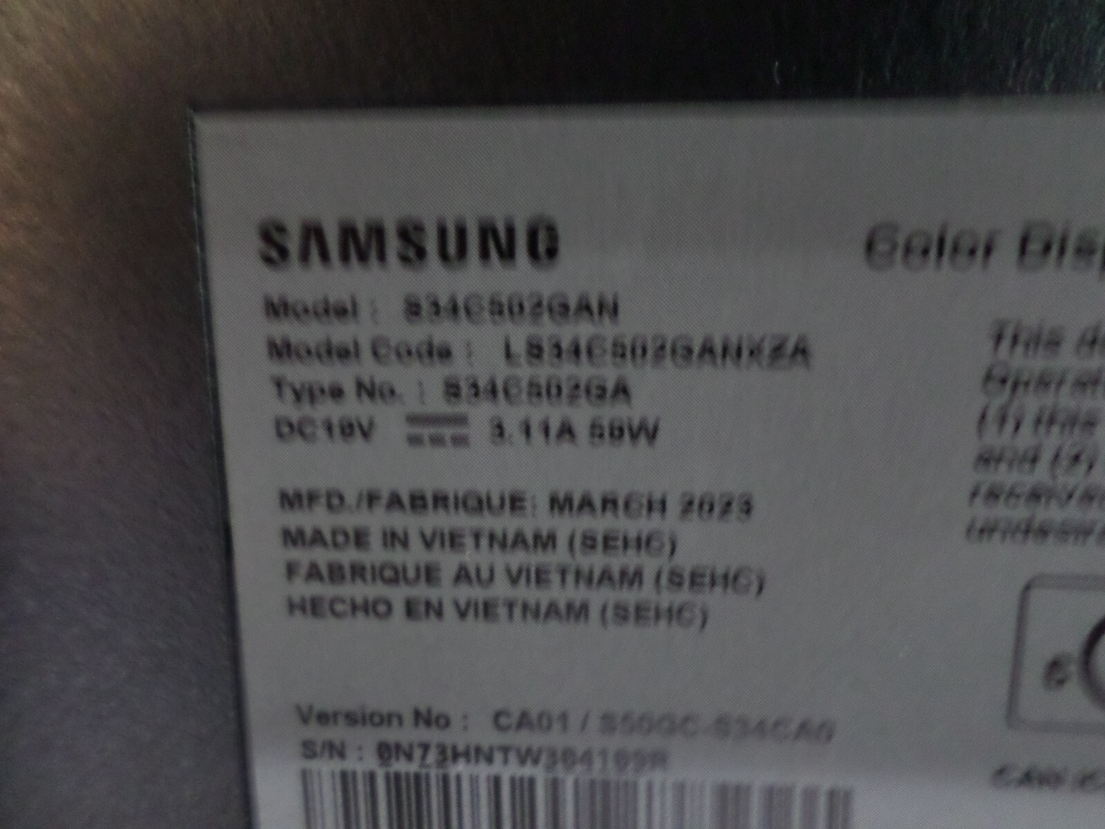 Samsung ViewFinity S5 S34C502 34" UWQHD 3440x1440 100Hz Ultrawide Monitor — photo 5