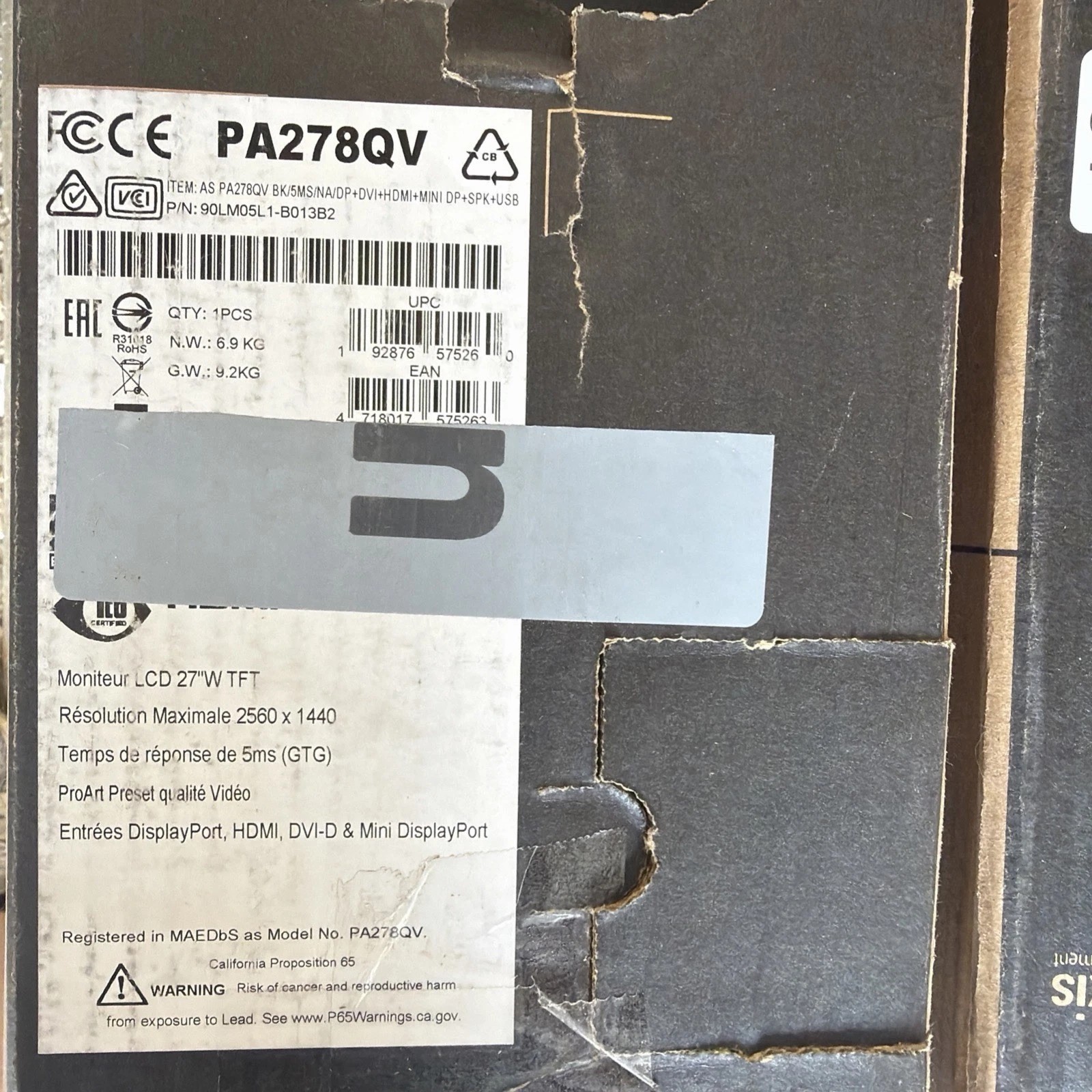 ASUS ProArt PA278QV 27" QHD 2560x1440 IPS 100% SRGB Professional Monitor — photo 4