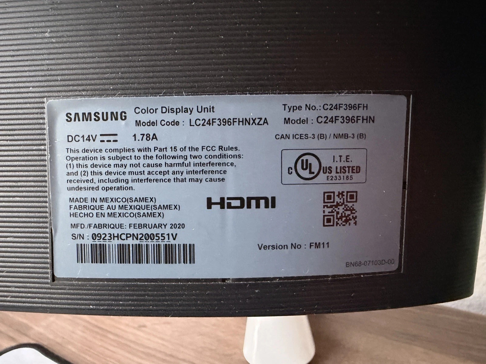 Samsung CF396 C24F396 23.5" Full HD 1920x1080 Curved VA Monitor FreeSync — photo 2