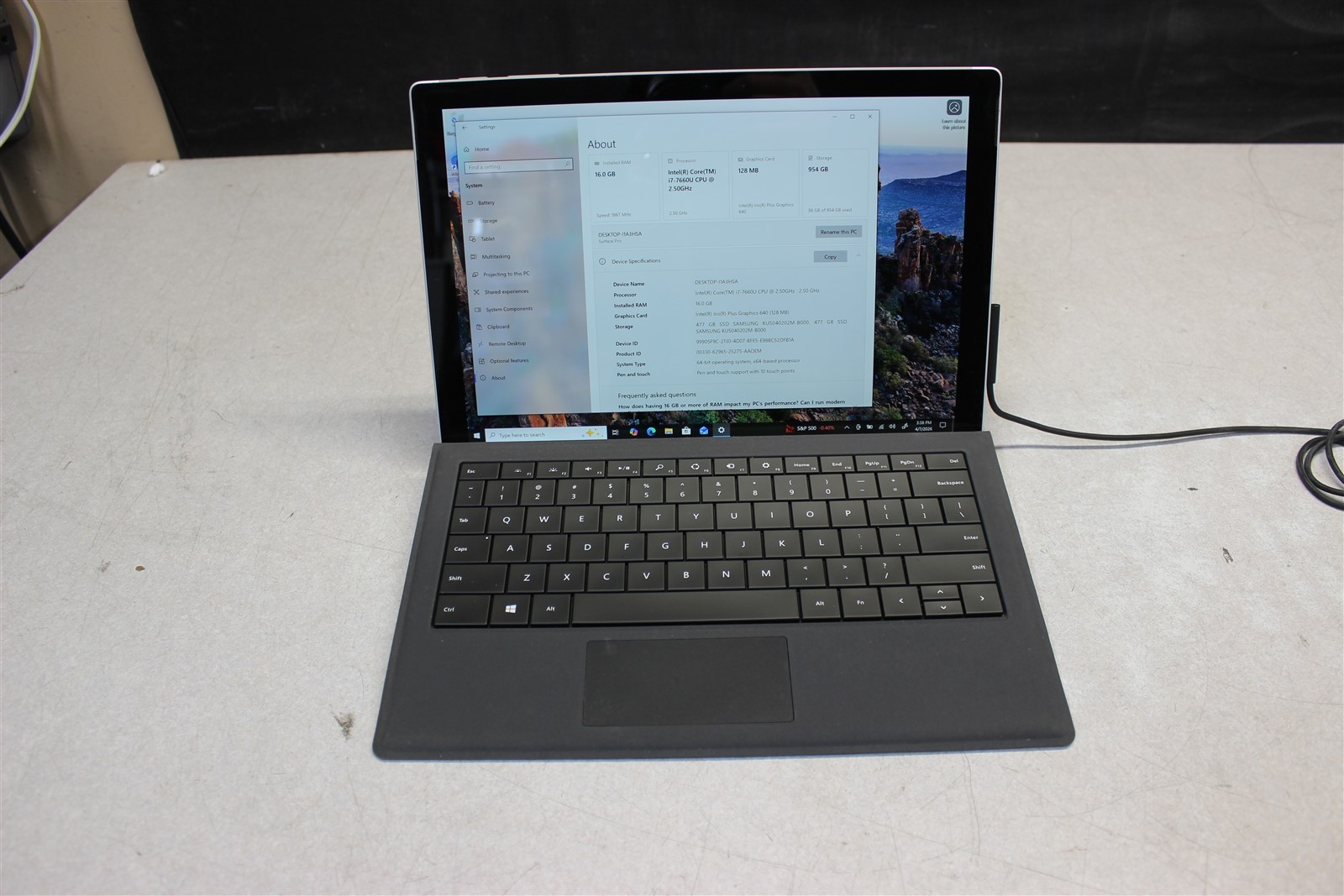 Microsoft Surface Pro 5 2.5GHz Intel Core i7-7660U 16GB RAM 1TB SSD,Win 11 PRO