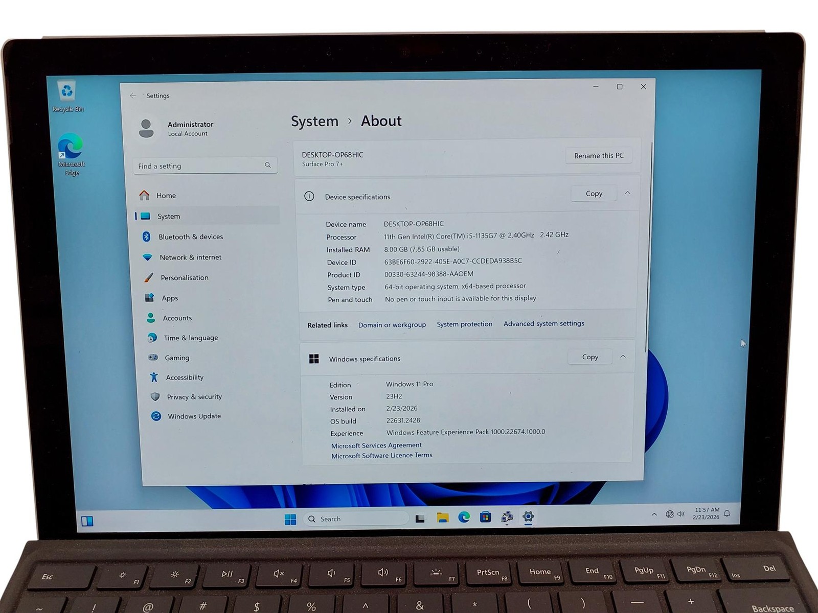 Microsoft Surface Pro 7 Plus 1960 Intel Core i5-1135G7 8GB RAM 128GB SSD — photo 5
