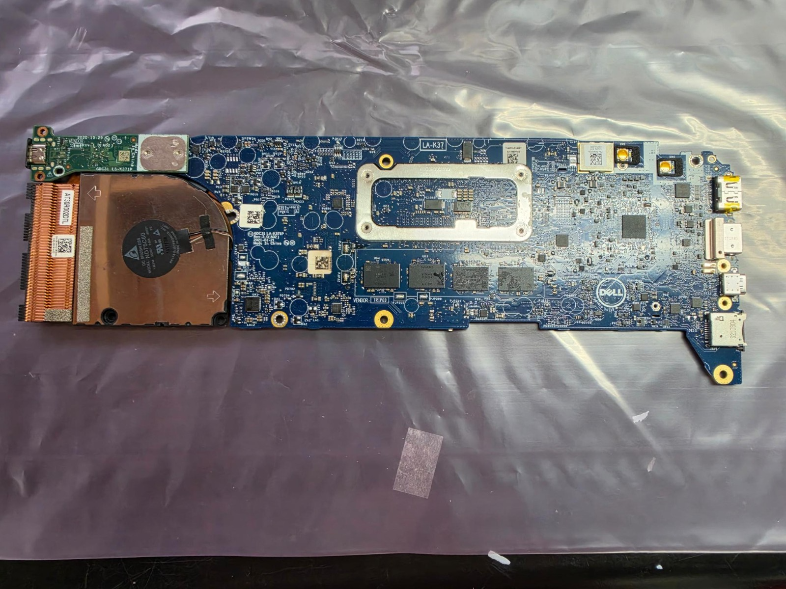 D955X Dell Latitude 7320 7420 Motherboard i7-1185G7 16GB RAM Heatsink Fan 0D955X — photo 3
