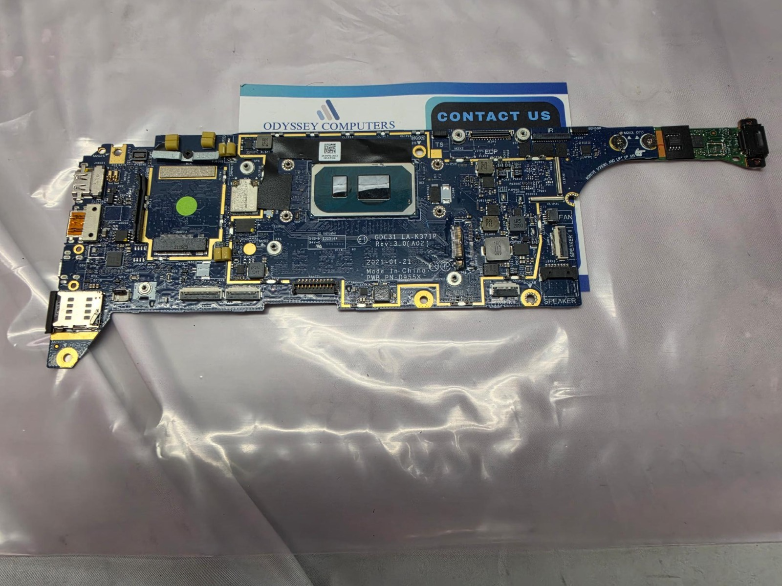 D955X Dell Latitude 7320 7420 Motherboard i7-1185G7 16GB RAM AS IS No Audio Only