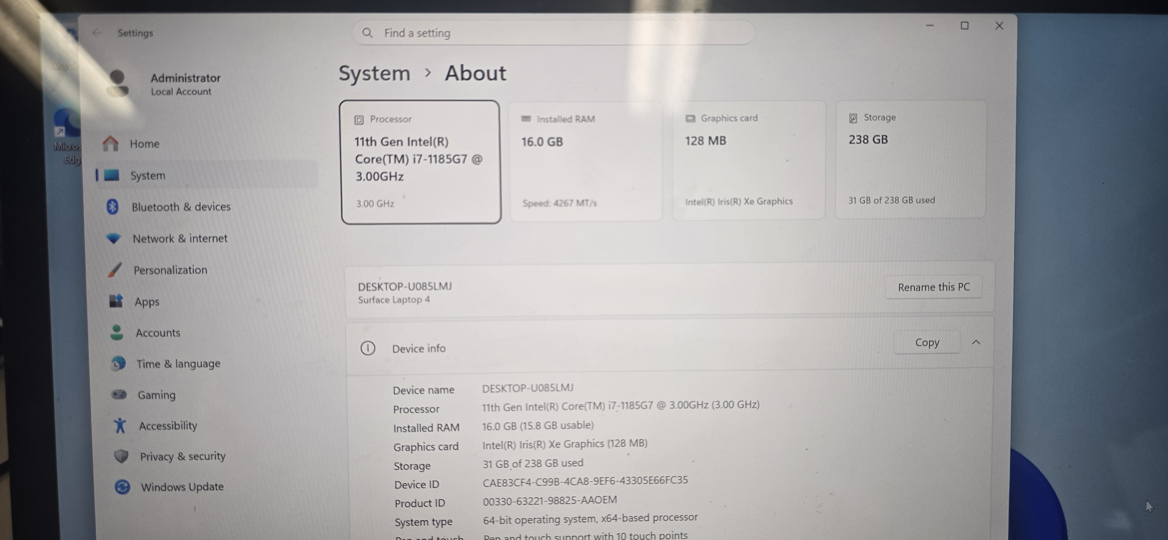 Microsoft Surface Laptop 4 13.5" i7-1185G7 16GB 256GB AS-IS For Parts Touch/KB — photo 3