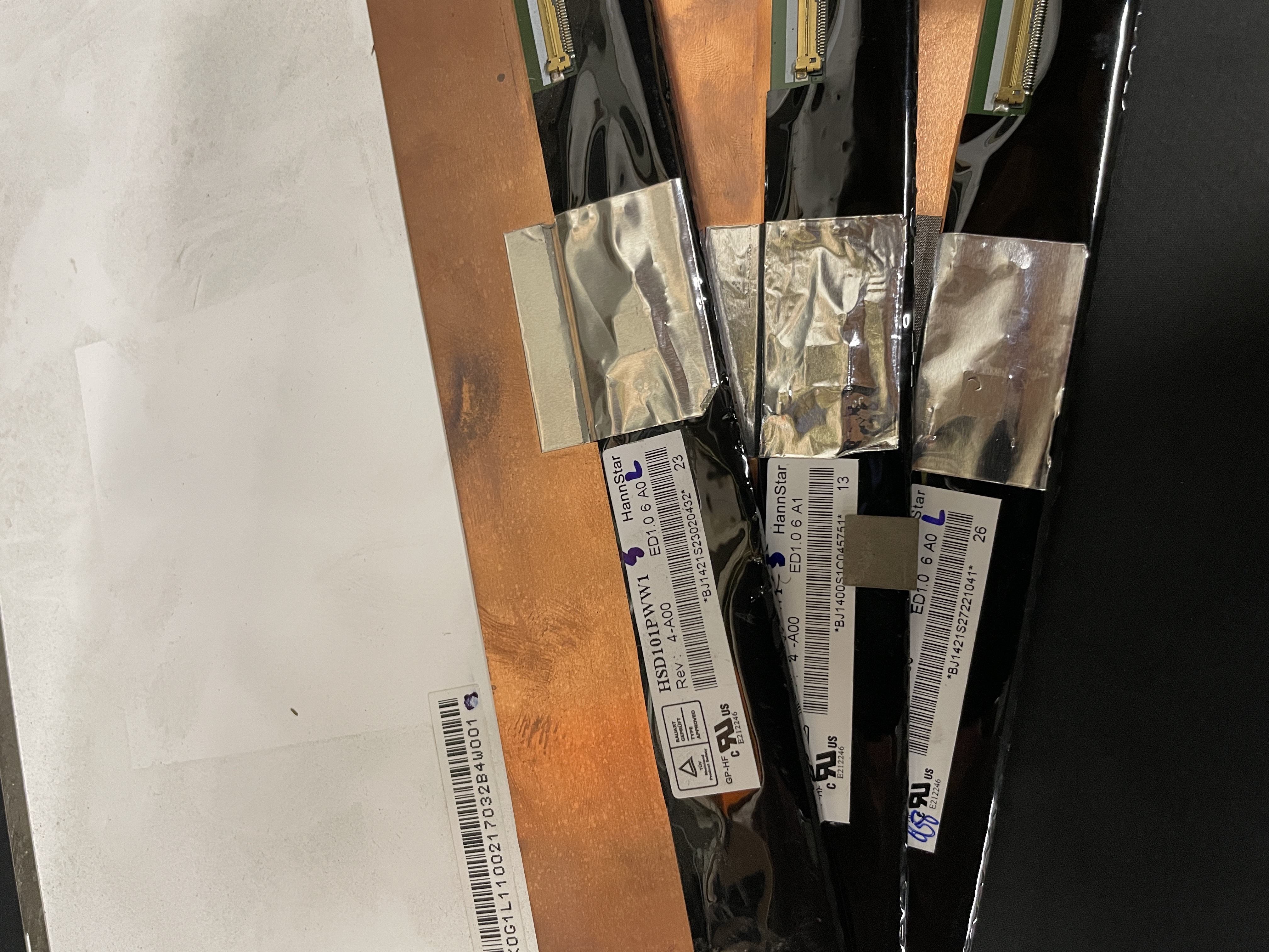 Lot Of 5 LCD Screens HSD101PWW1  REV 4-A00 ED1.0 READ — photo 2