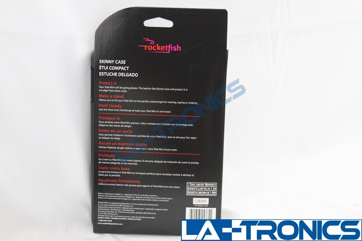 Rocketfish Skinny Leather Case For Apple iPad Mini Black RF-PDMSC12-BK — photo 2