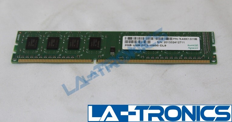 Apacer 2GB DDR3 PC3-10600 CL9 240-Pin SDRAM UDIMM Desktop Memory RAM - 116V3