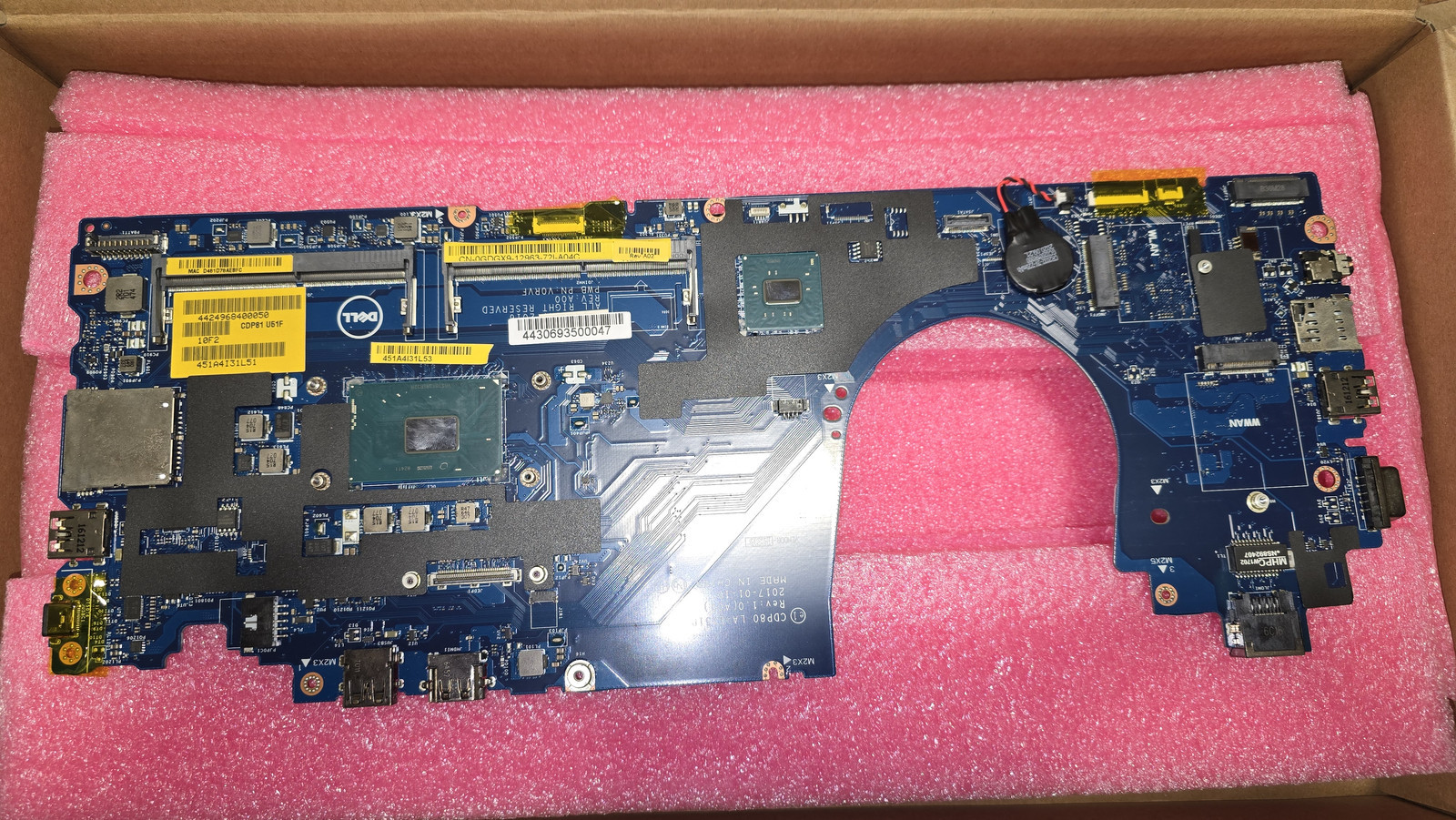 Dell Latitude 5580 Laptop Motherboard Intel i5-7300H 2.6 GHz CDP80 LA-E151P