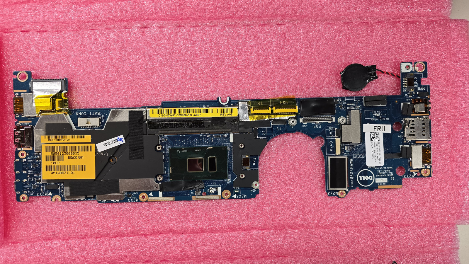 Dell Latitude 7390 2-in-1 Laptop Motherboard i3-7130U 4GB 0N6W51 -  LA-F291P