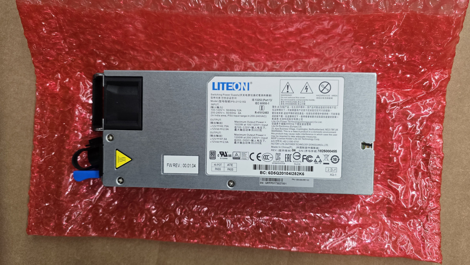 LITEON PS-2112-5Q Server Redundant Power Supply 1200W