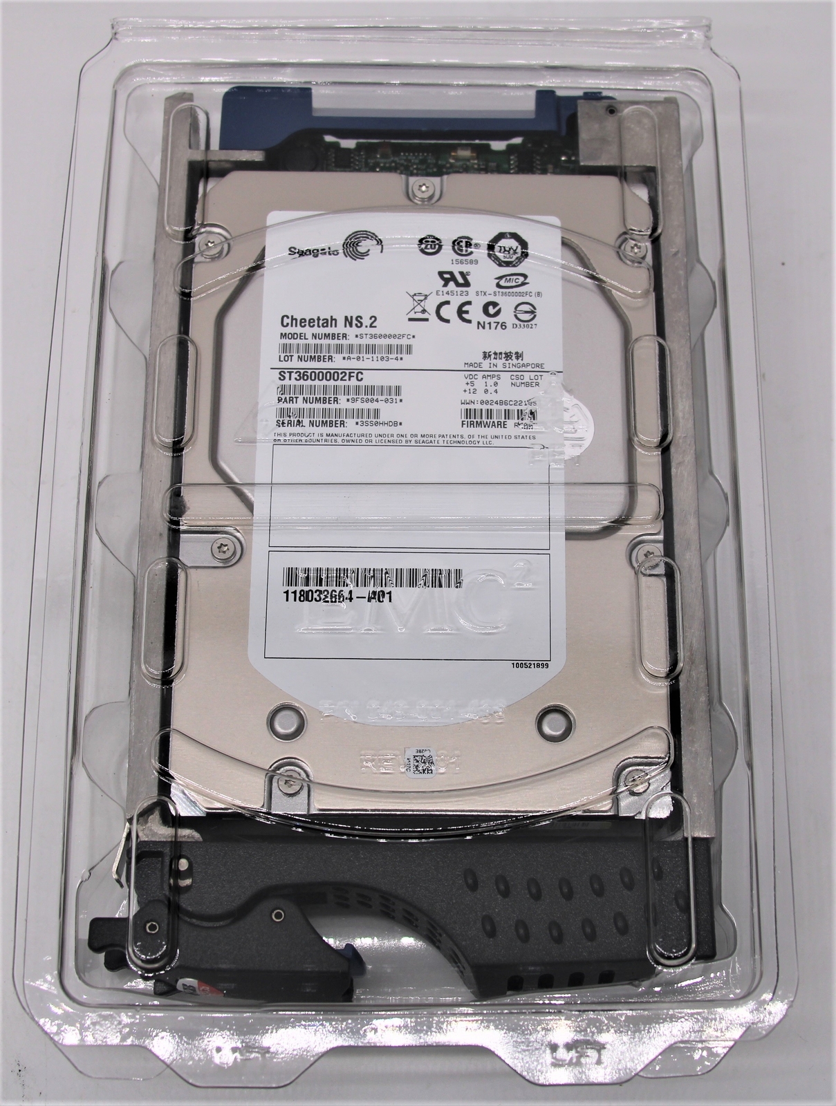 Seagate 600GB Cheetah NS.2 10K SAS 2/4GB Fiber Channel 3.5" HDD ST3600002FC