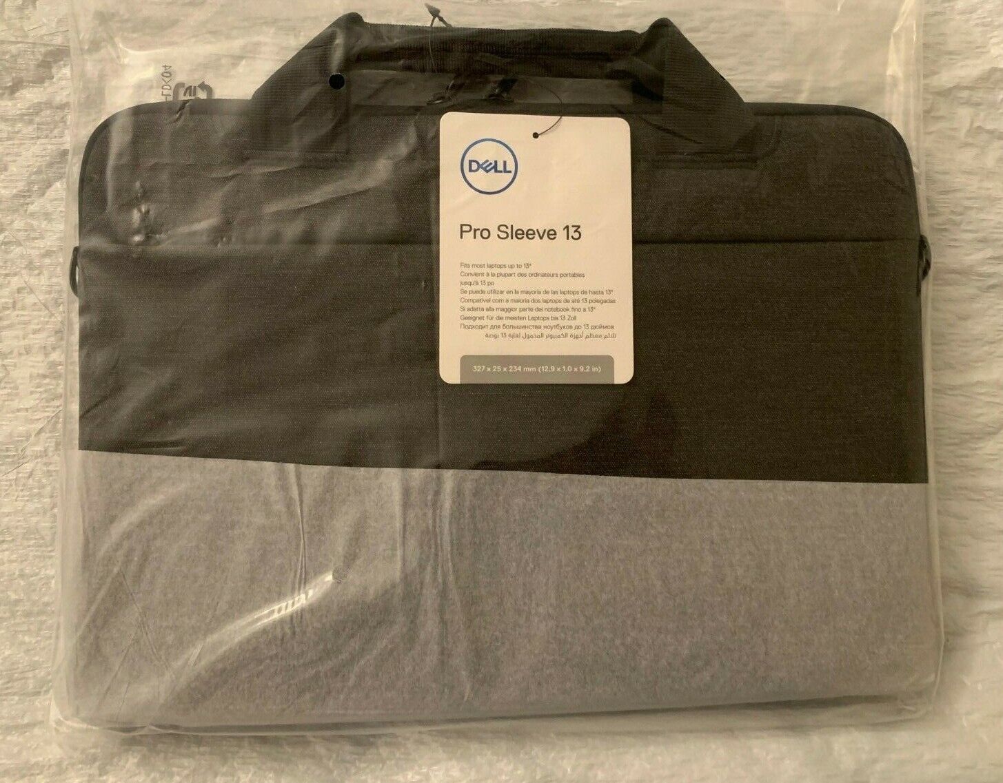 New Genuine Dell Professional Laptop Bag Sleeve 13'' Heather Gray 07MTR0 — photo 3
