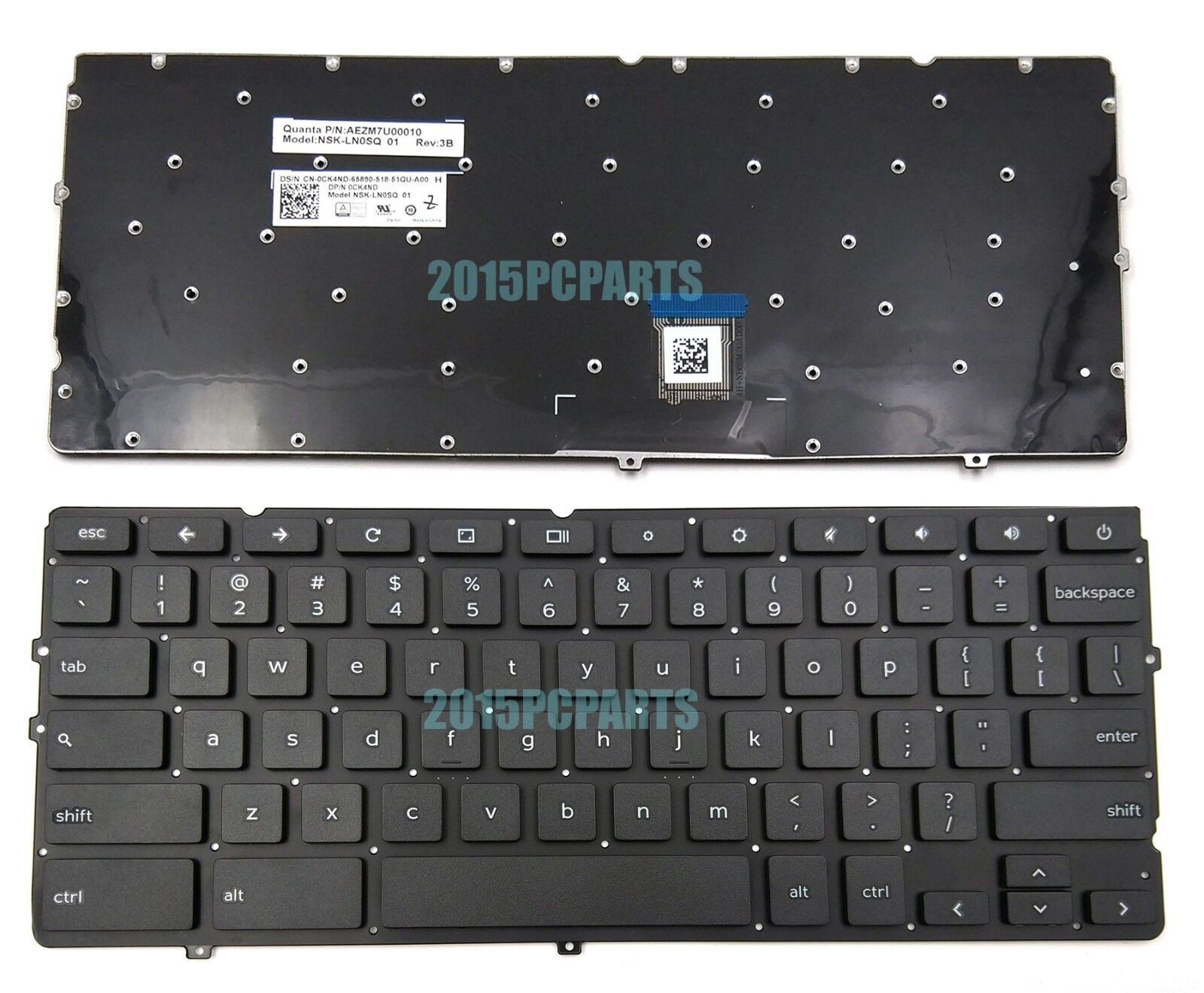 New For Dell Chromebook 11 3120 Keyboard US Black 0CK4ND NSK-LN0SQ 01