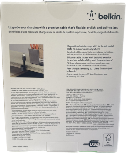 NEW Belkin BoostCharge Pro Flex USB-C To USB-C Data Charge Braided Cable 10FT — photo 2