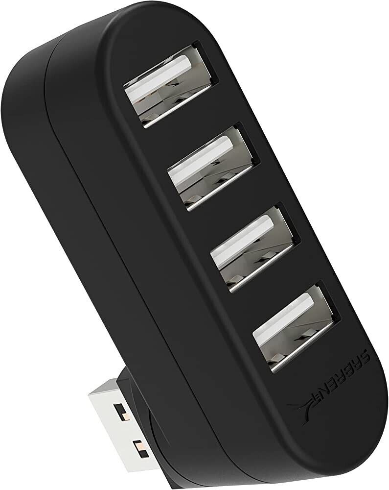 SABRENT HB-UMN4 - Sabrent Mini 4 Port USB 2.0 Rotating Hub