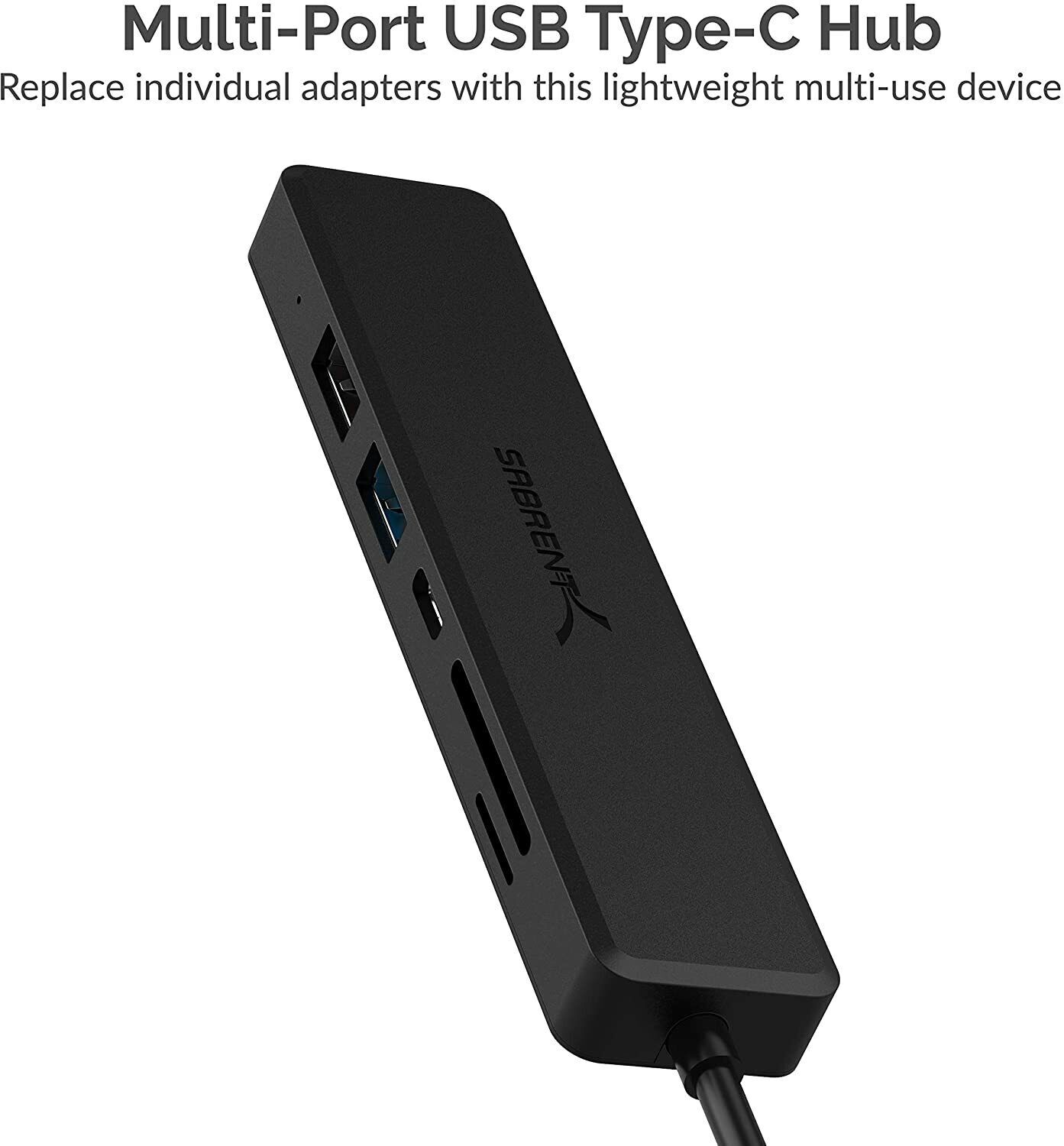 Sabrent Multi-Port USB Type-C Hub With 4K HDMI Power Delivery 60 Watts HB-TC6C — photo 2