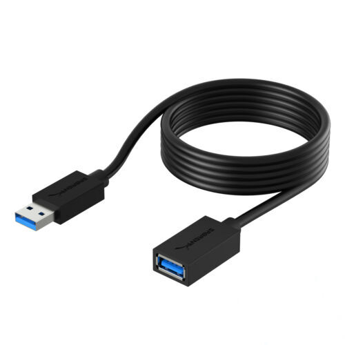 Sabrent CB-3060 22AWG USB 3.0 Extension Cable A Male To A Female 6 Ft. Black