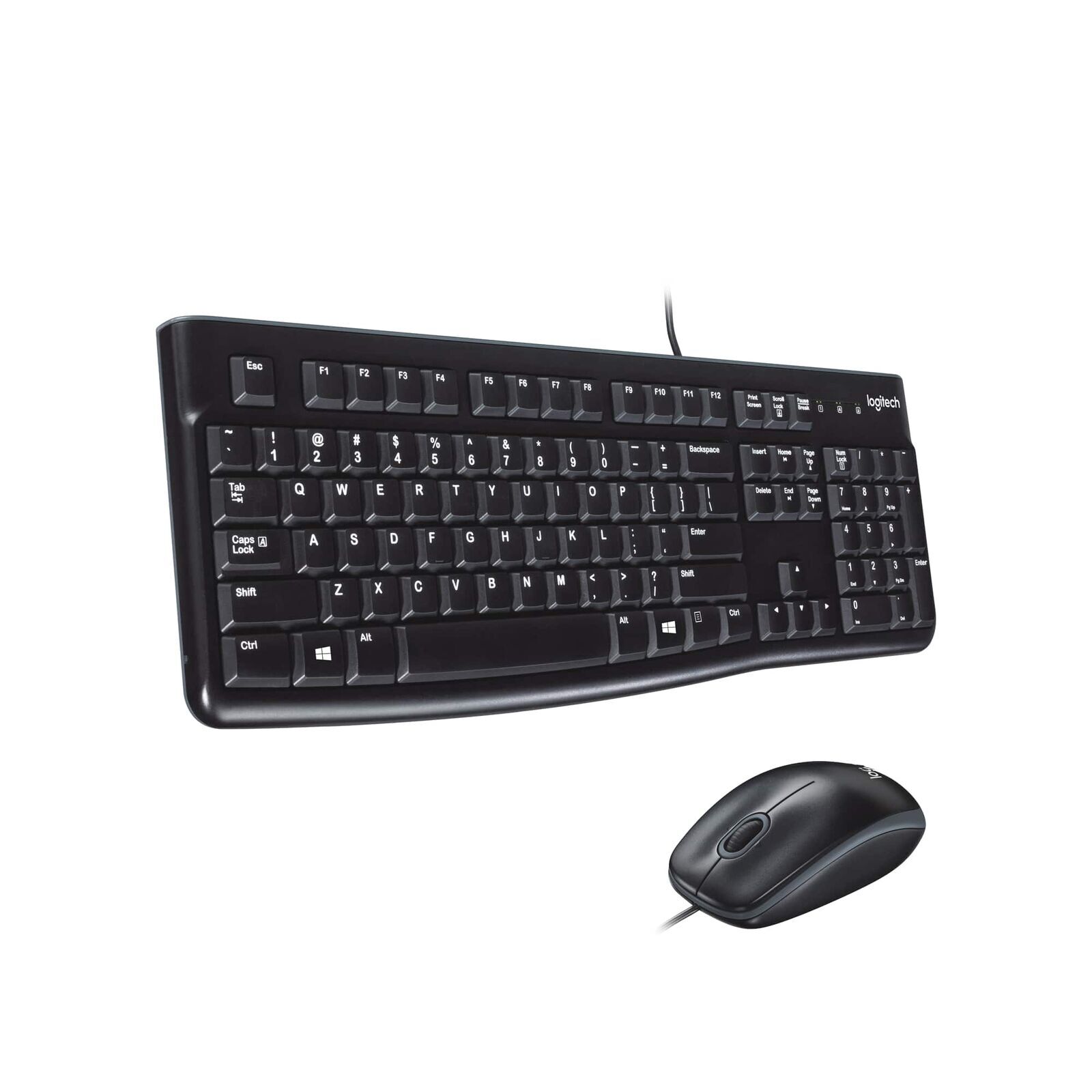 Logitech - MK120 Full-size Wired Membrane Keyboard And Mouse Bundle For Windo...