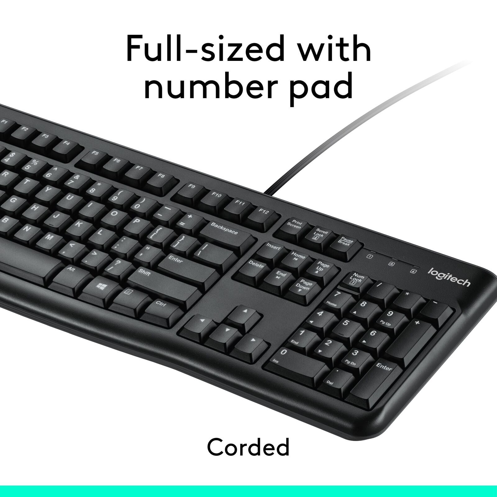 Logitech - MK120 Full-size Wired Membrane Keyboard And Mouse Bundle For Windo... — photo 4
