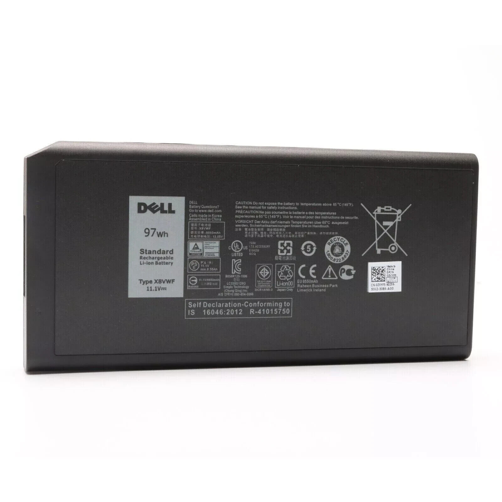 X8VWF DKNKD  Dell CJ2K1 4XKN5 Battery Latitude 14 E5404 E7404 E7204 XRJDF 97wh