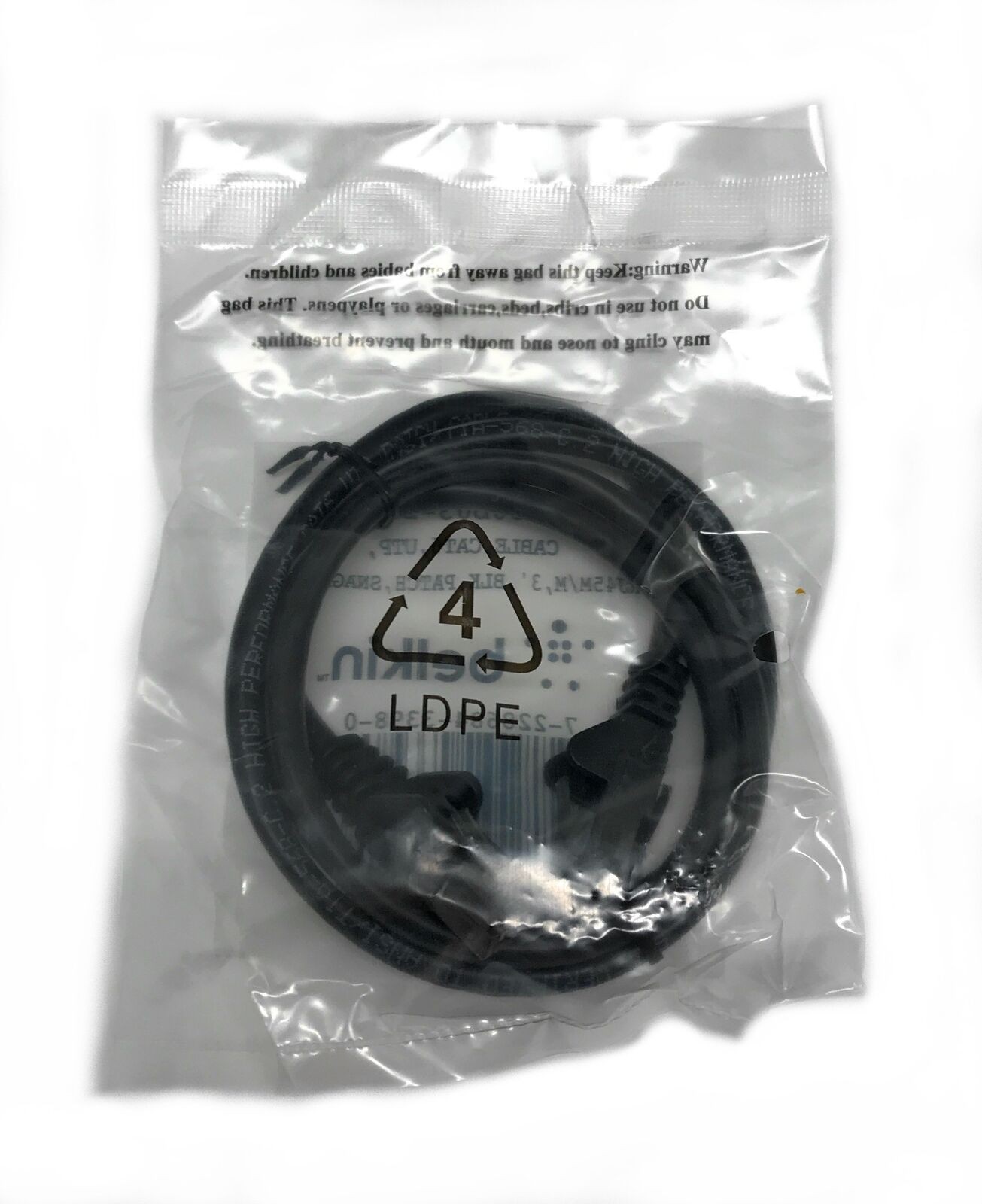 NEW Belkin A3L980B03-BLK-S CAT6 UTP Black Ethernet Cables 24AWG 3FT — photo 2