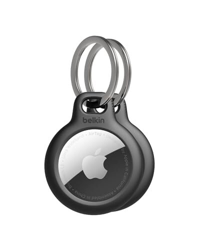 Apple AirTag Secure Holder With Durable Scratch Resistant Black Key Ring 2PK — photo 2