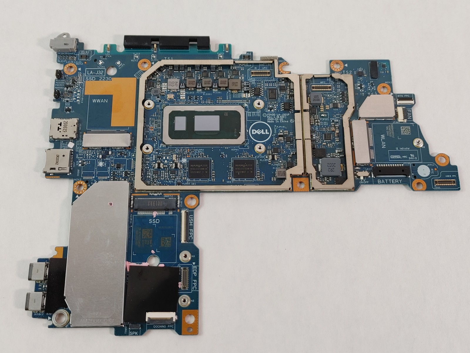 Dell Latitude 7210 2in1 Core i5-10310U 1.7 GHz 8 GB DDR4 K1R84 Motherboard CTKYT
