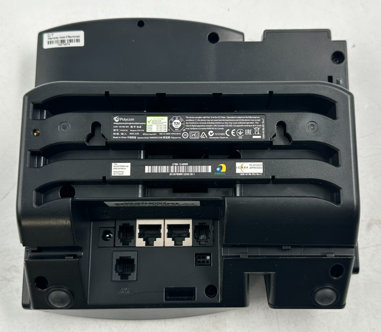 POLYCOM VVX410 GIGABIT IP POE DESK PHONE 2201-46186-001 Mci81 — photo 4