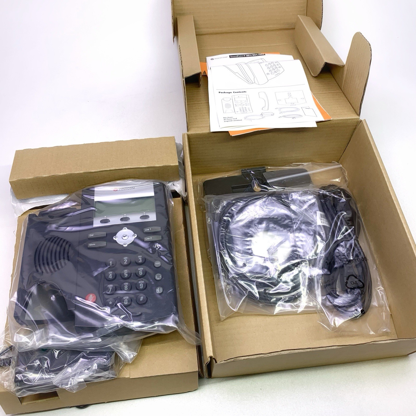 Polycom SoundPoint IP 335 VoIP Business Phone 2-Line HD Voice PoE 2200-12375-001 — photo 2