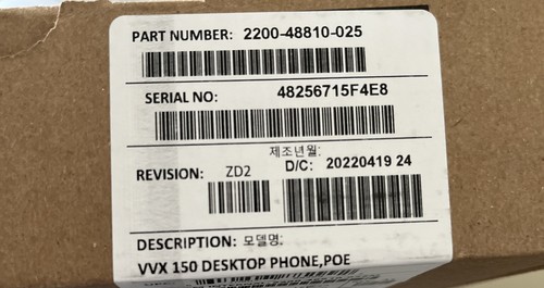 Polycom VVX 150 2-line Business IP Phone PY-2200-48812-025 Microban Treatment — photo 3