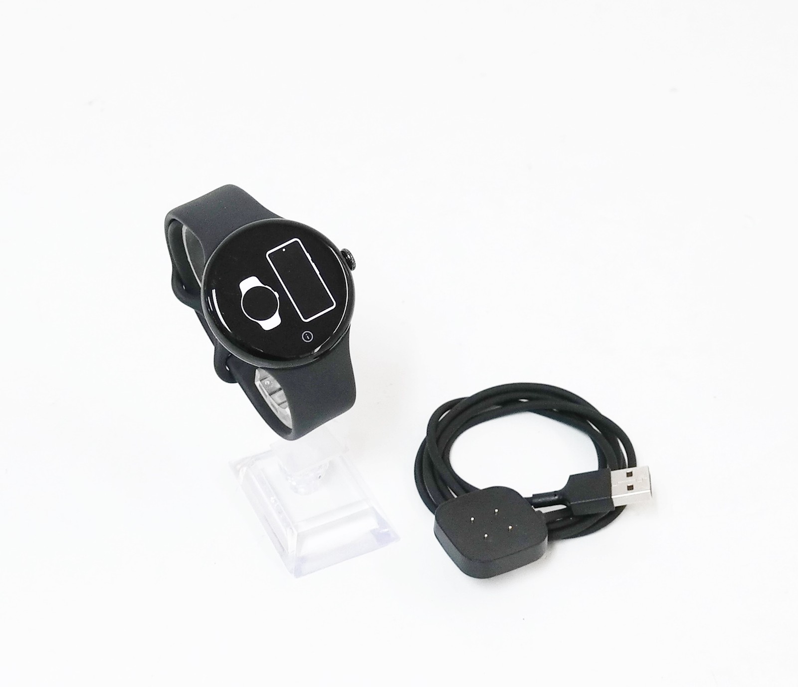 Google Pixel Watch 3 GA05785-US 45mm Smartwatch With Obsidian Band - Matte Black