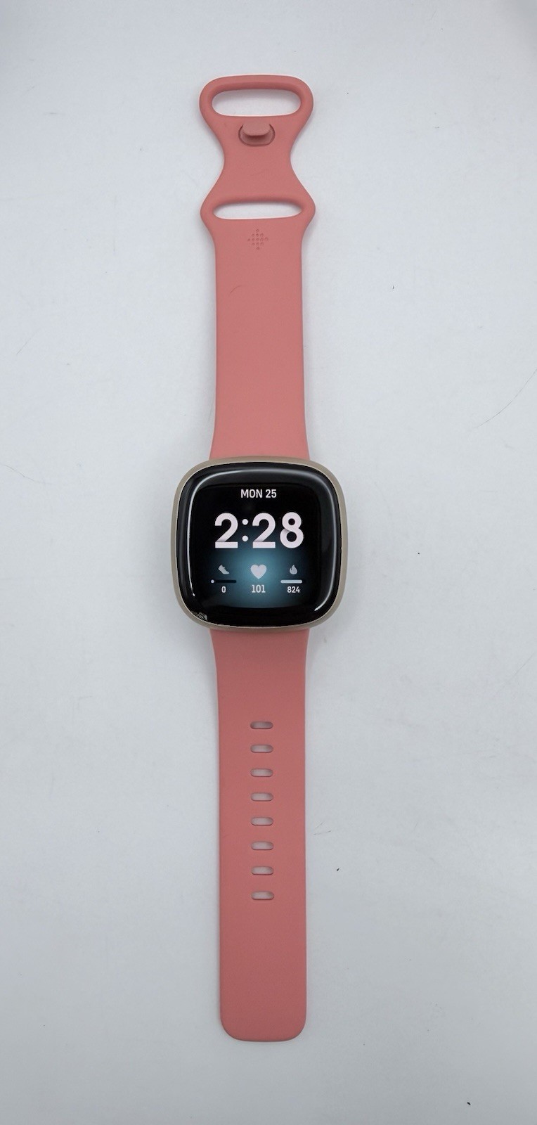 Fitbit - Versa 3 Health & Fitness Smartwatch - Soft Gold/Pink (READ DESCRIPTION)