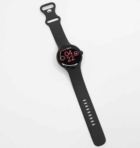 Google Pixel Watch 3 45mm Wi-Fi Aluminum Case Matte Black Large Obsidian Band — photo 2