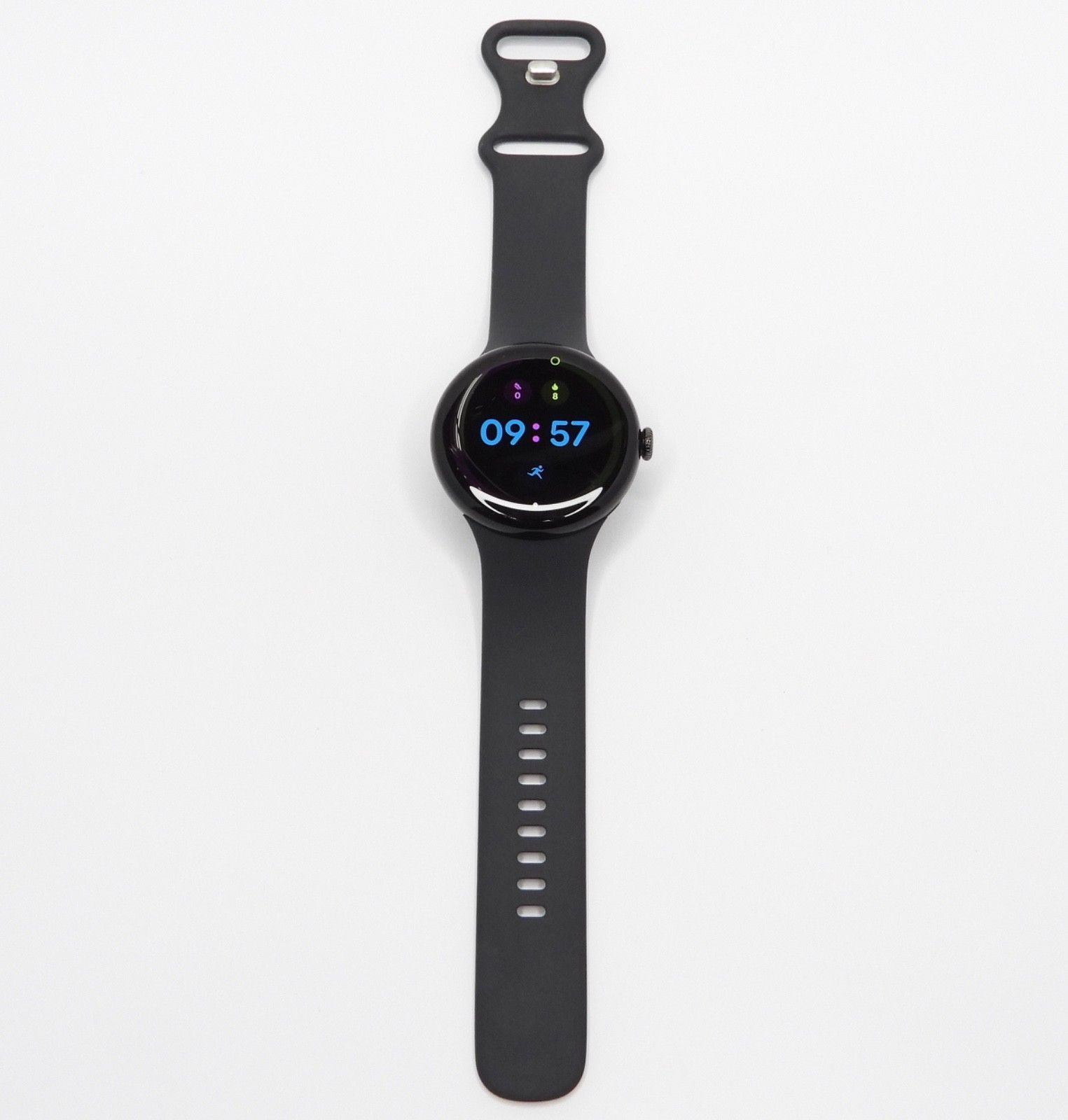Google Pixel Watch 3 45mm Wi-Fi Aluminum Case Matte Black Small Obsidian Band — photo 2