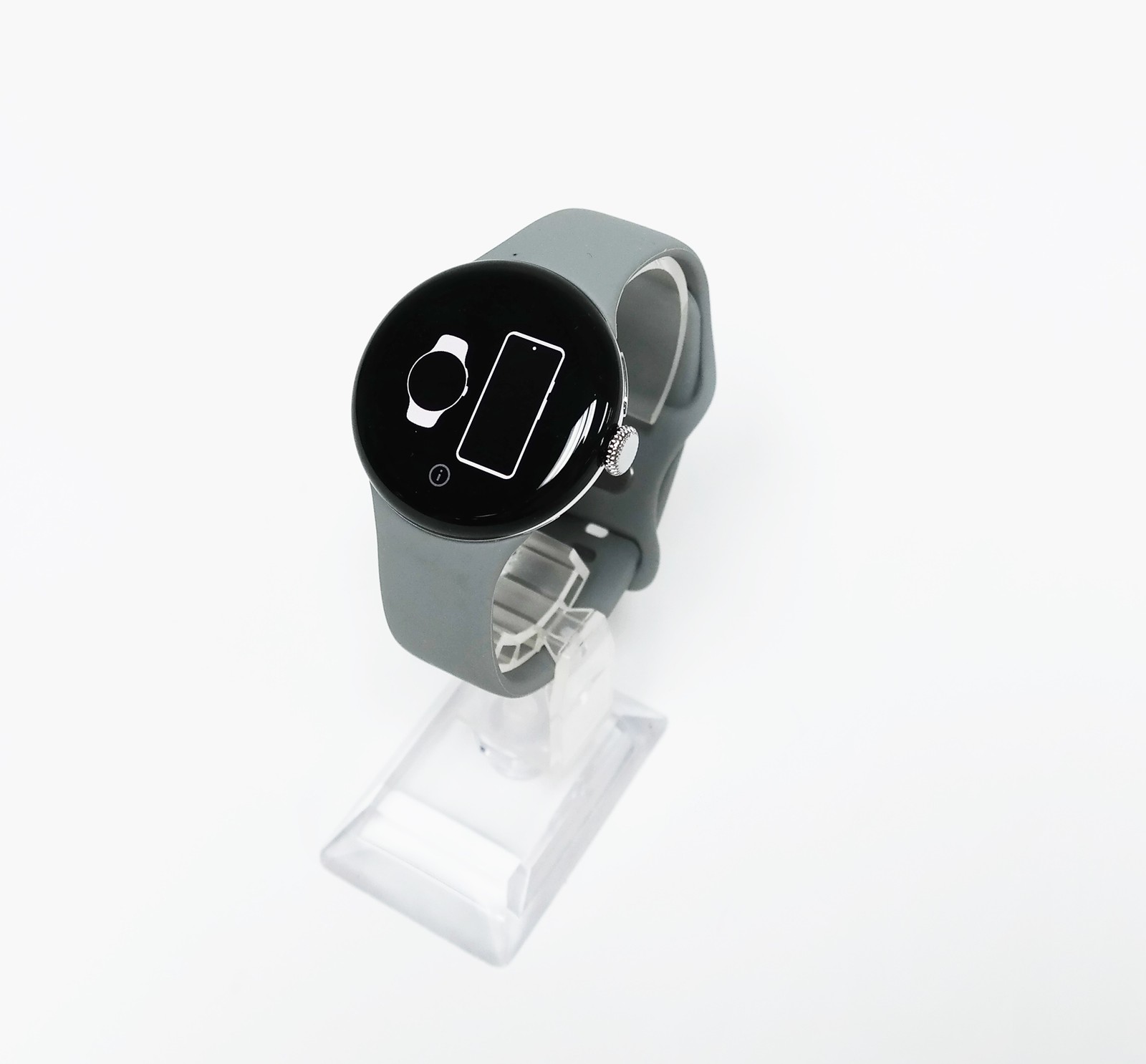 Google Pixel Watch 2 Wi-Fi 41mm Silver Aluminum / Gray Band GA05032-US L Size — photo 3