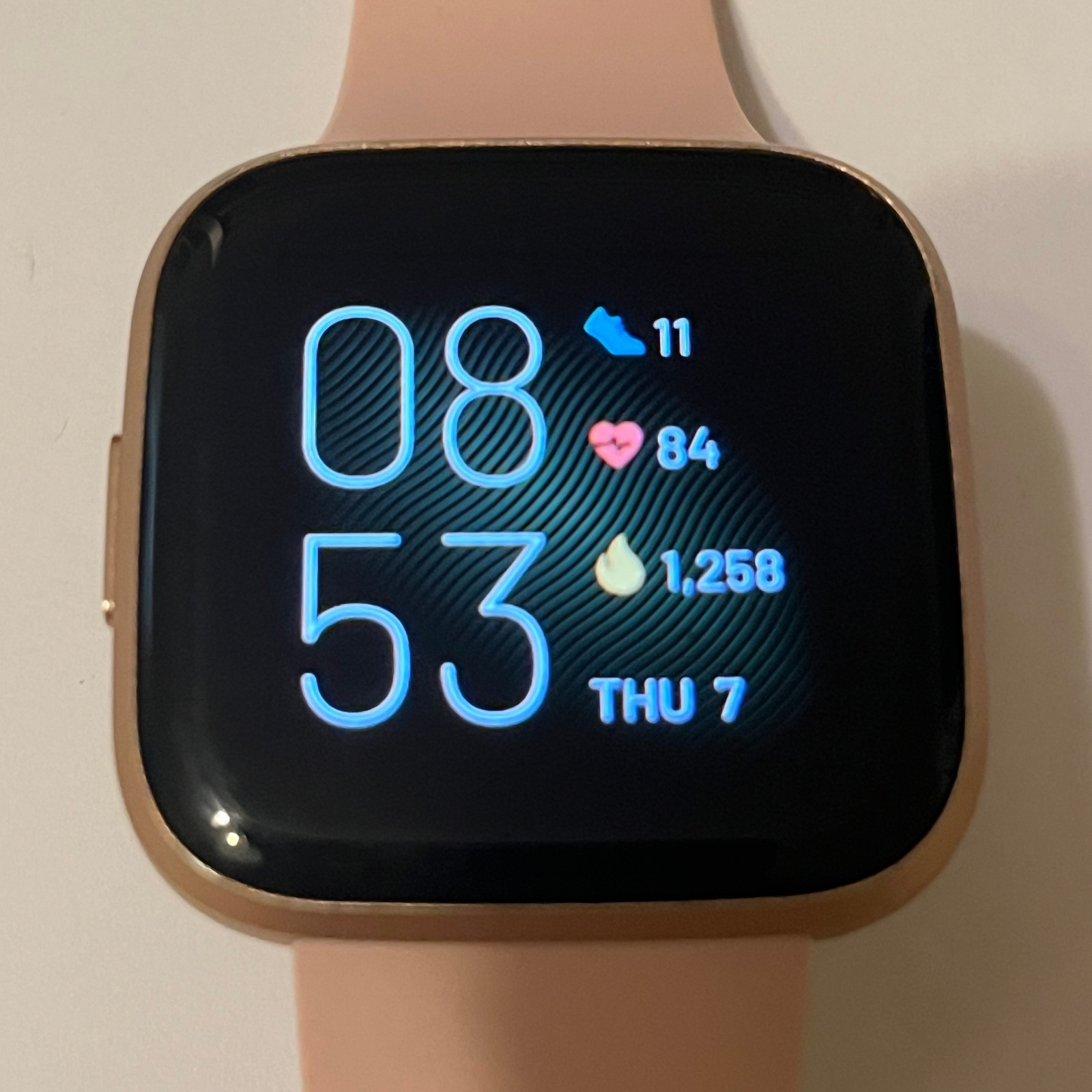 Fitbit Versa 2 - Health & Fitness Smart Watch Copper Rose / Pink Band FB507 — photo 2